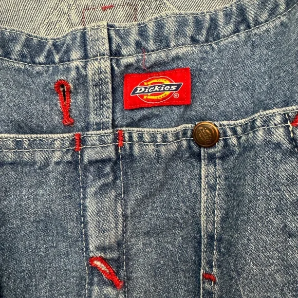 Dickies Classic Blue Denim Overalls Size 46x32 - Picture 2 of 7